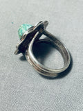 Very Old Vintage Native American Navajo Cerrillos Turquoise Sterling Silver Ring-Nativo Arts