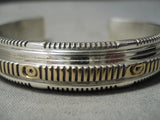 Thick Important Vintage Navajo Leo Nez Sterling Silver Native American Bracelet-Nativo Arts