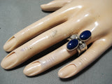 Marvelous Navajo Lapis Sterling Silver Ring Native American-Nativo Arts