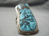 One Of The Best Vintage Native American Navajo Tommy Jackson Turquoise Sterling Silver Ring-Nativo Arts