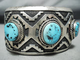 Important Vintage Native American Navajo Tony Singer Turquoise Sterling Silver Bracelet-Nativo Arts