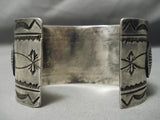 Monumental Vintage Native American Navajo Orvil Jack Turquoise Sterling Silver Bracelet Old-Nativo Arts