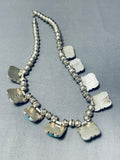 One Of The Best Vintage Native American Navajo Turquoise Choker Sterling Silver Necklace-Nativo Arts