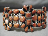 One Of The Best Vintage Native American Navajo Spiny Oyster Sterling Silver Bracelet Old-Nativo Arts