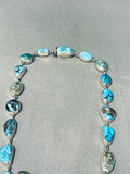 Important Federico Jimenez Turquoise Sterling Silver Tier Necklace-Nativo Arts