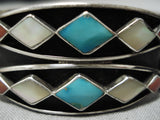 Museum Vintage Zuni Native American Navajo Janice Etsate Turquoise Sterling Silver Bracelet-Nativo Arts