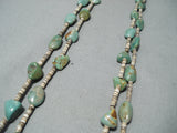 Fantastic Santo Domingo Royston Turquoise Heishi Necklace Native American-Nativo Arts