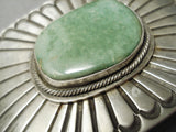 Tremendous Vintage Native American Navajo Tommy Jackson Royston Turquoise Sterling Silver Buckle-Nativo Arts