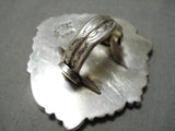 One Of Biggest Navajo Turquoise Sterling Silver Native American Ring-Nativo Arts