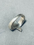 Important Ray Tracey Vintage Native American Navajo Turquoise Inlay Sterling Silver Ring-Nativo Arts