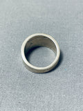 Marvelous Vintage Native American Hopi Sterling Silver Overlay Print Ring-Nativo Arts