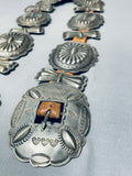 1920's/30's Vintage Native American Navajo Hand Tooled Sterling Silver Concho Belt-Nativo Arts
