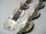 Important Yellowhorse Vintage Native American Navajo Turquoise Sterling Silver Concho Belt-Nativo Arts