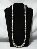 Hand Tooled Vintage Navajo Sterling Silver Necklace Native American-Nativo Arts