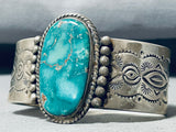 Particularly Rare Vintage Native American Navajo Damale Turquoise Sterling Silver Bracelet-Nativo Arts