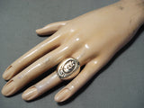 Unique Navajo Native American 14k Gold Kokopelli Sterling Silver Ring-Nativo Arts