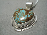 Exquisite Vintage Navajo #8 Turquoise Sterling Silver Native American Necklace-Nativo Arts