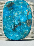 200 Gram Monster Gilbert Turquoise Native American Navajo Sterling Silver Bracelet-Nativo Arts