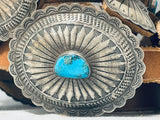 400 Grams Dan Martinez Vintage Native American Navajo Turquoise Sterling Silver Concho Belt Old-Nativo Arts