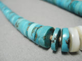 Best Vintage Native American Navajo Bisbee Turquoise Sterling Silver Jacla Necklace Old-Nativo Arts