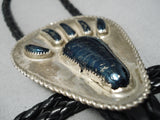 Tremendous Vintage Navajo Hopi Native American Wilmer Kavena Bolo Tie Old-Nativo Arts