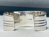 One Of The Best Vintage Native American Navajo Turquoise Inlay Sterling Silver Bracelet-Nativo Arts