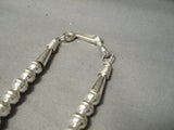 One Of The Best Vintage Native American Navajo Spiderweb Turquoise Sterling Silver Necklace Old-Nativo Arts