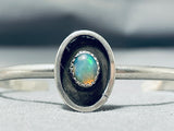 Beautiful Opal Vintage Native American Navajo Sterling Silver Bracelet-Nativo Arts