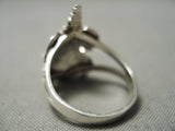 So Intricate!! Navajo Horney Toad Sterling Silver Native American Ring-Nativo Arts