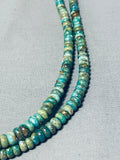 Important Native American Navajo Damale Turquoise Sterling Silver Necklace-Nativo Arts