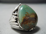 Incredible Vintage Native American Navajo Royston Turquoise Sterling Silver Ring-Nativo Arts