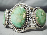 High Grade Museum Vintage Native American Navajo Damale Turquoise Sterling Silver Bracelet-Nativo Arts