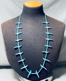 Native American One Of The Best Ever Vintage Santo Domingo Turquoise Sterling Silver Necklace-Nativo Arts