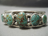 Thicker And Heavy Vintage Native American Navajo Royston Turquoise Sterling Silver Bracelet-Nativo Arts
