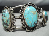 Rare Turquoise Vintage Native American Navajo Sterling Silver Bracelet-Nativo Arts