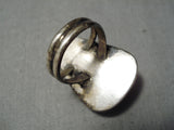 One Of The Best Vintage Native American Navajo Carlin Turquoise Sterling Silver Ring Old-Nativo Arts