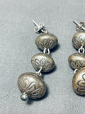 Tremendous Vintage Native American Navajo Sterling Silver Earrings-Nativo Arts