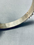 Important Vintage Native American Zuni Lloyd Tsalabutie Turquoise Sterling Silver Bracelet-Nativo Arts