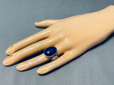 Authentic Vintage Native American Navajo Ben Begaye (d) Sterling Silver Lapis Ring-Nativo Arts