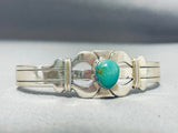Signed Vintage Native American Navajo Royston Turquoise Sterling Silver Bracelet-Nativo Arts
