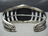 Triple Flank! Vintage Native American Navajo Royston Turquoise Sterling Silver Bracelet-Nativo Arts