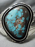 Marvelous Vintage Native American Navajo Two Frame Spiderweb Turquoise Sterling Silver Bracelet-Nativo Arts