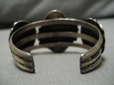 Museum Vintage Native American Navajo Bisbee Turquoise Sterling Silver Bracelet Old-Nativo Arts
