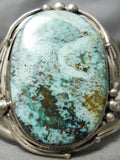 Very Important Vintage Native American Navajo Montezuma Turquoise Sterling Silver Bracelet-Nativo Arts