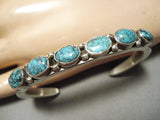 Rare Vintage Native American Navajo Spiderweb Turquoise Sterling Silver Bracelet Old-Nativo Arts