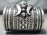 Best Authentic Native American Navajo Albert Jake Turquoise Sterling Silver Bracelet-Nativo Arts