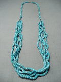 Fantastic Vintage Navajo Native American Turquoise Sterling Silver Necklace Old-Nativo Arts