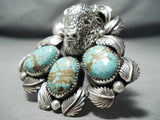 Biggest Native American #8 Turquoise Buffalo Sterling Silver Ring-Nativo Arts