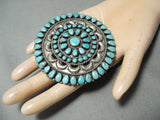 Authentic Vintage Native American Navajo Victor Moses Begay Turquoise Sterling Silver Pin-Nativo Arts