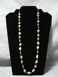 Amazing Vintage Santo Domingo Native American Royston Turquoise Necklace-Nativo Arts